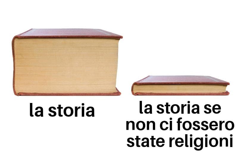 Vero, tantissime guerre sono state causate da religiosi, sopratutto pontefici che volevano essere superiori a tutti, anche agli imperatori 