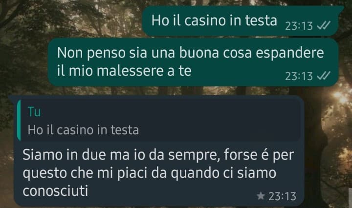 Ieri io e un mio amico stavamo litigando e..