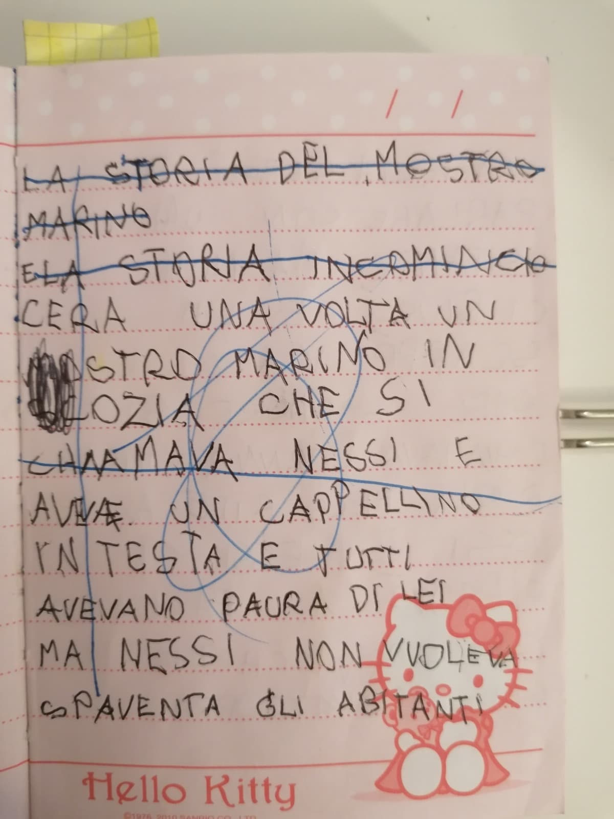 Guardate che masterpiece ho scritto quando avevo 6 anni