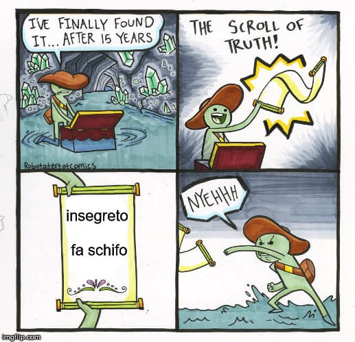 Che schifo di tesoro XD