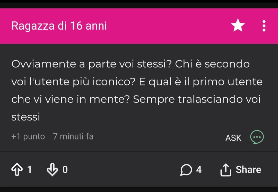 E nessuno pensa a me. Sono diventata impopolare ?