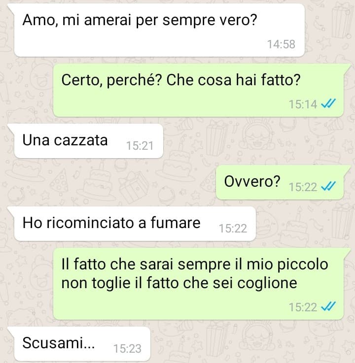 Si sente il dispiacere e l'odio in quel SCUSAMI?