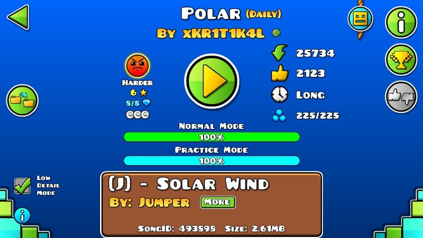 Polar 100%; By xKR1T1K4aL;(Difficoltà: Harder 6?.); (Grado: Normal.); 1000esimo Daily Level!