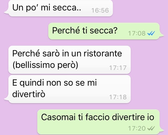 Ho scritto questo ad un mio amico, suona perverso? Mi sa che ho fatto una cazzata.