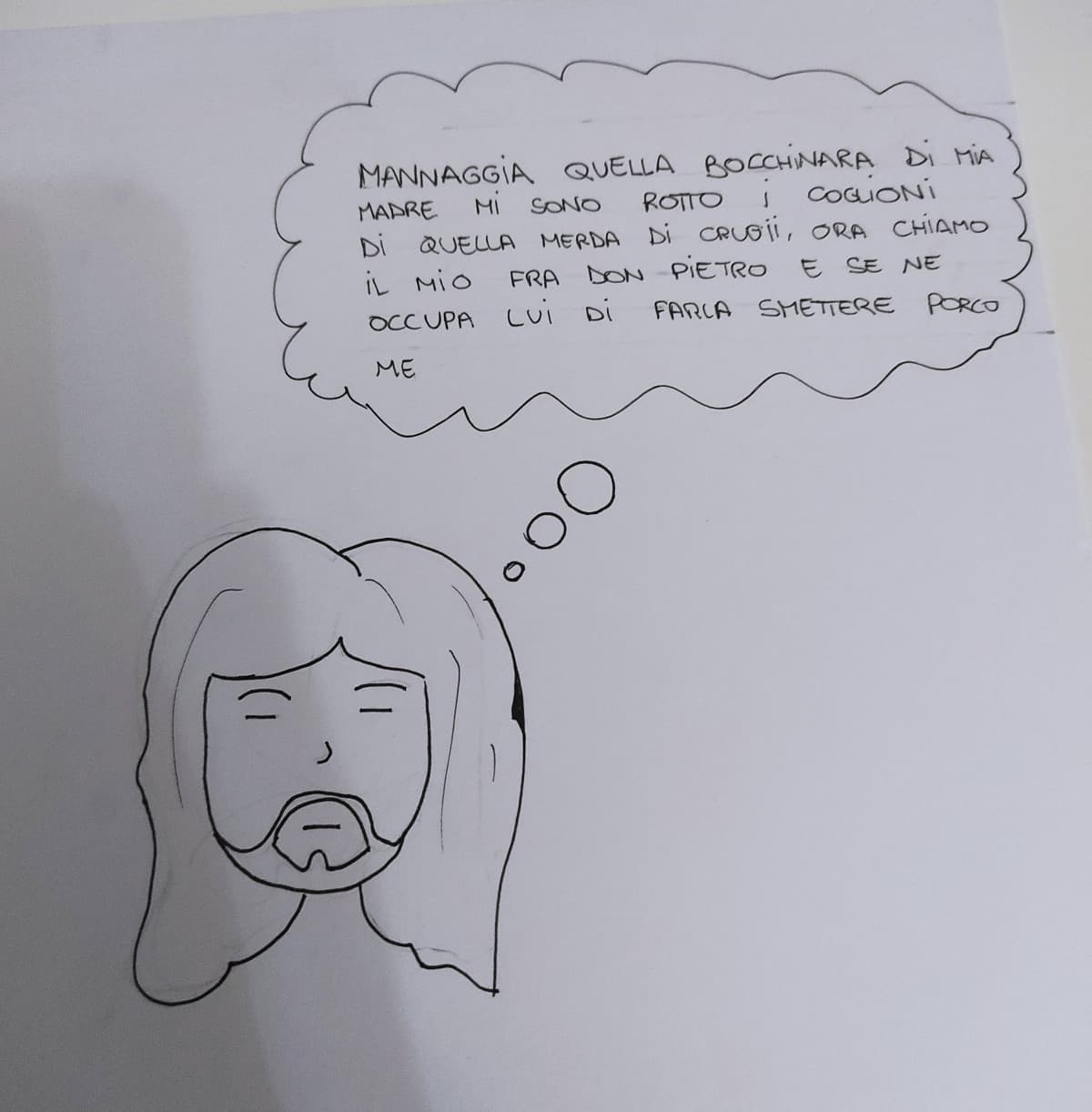 disegno fatto senza lo scopo di offendere anche perché crugii è l'ammor mij