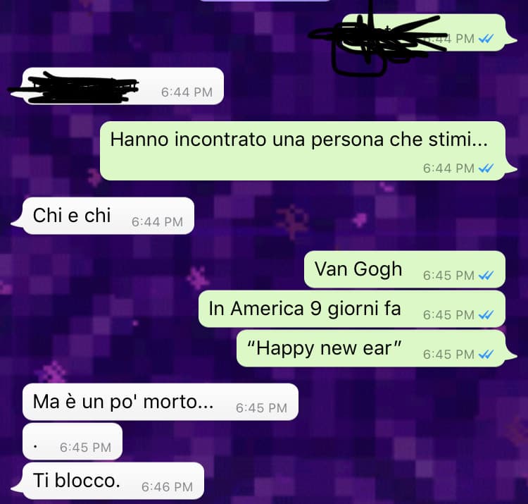 Perdonami persona che ha subito la mia battuta :(