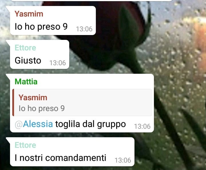 La situazione sul gruppo di classe 