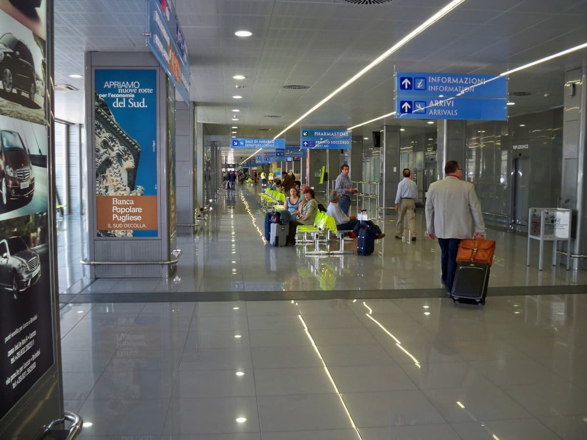 Arrivato all'aeroporto del Salento (Brindisi)