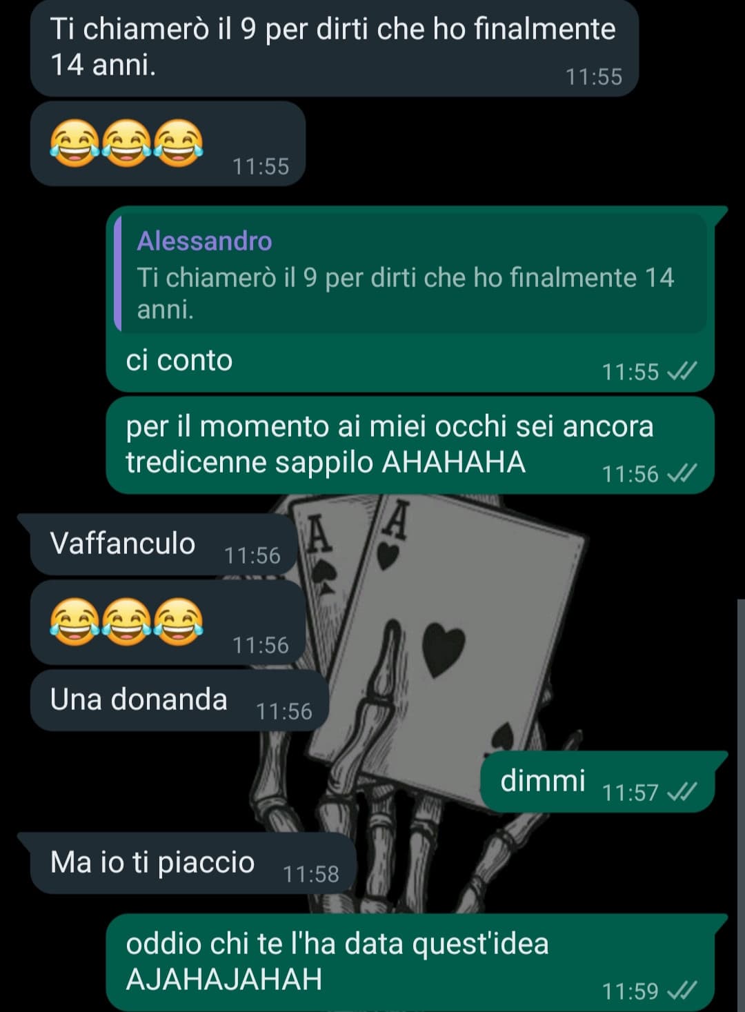 ragazzi poverino mi sa che gli ho risposto male...