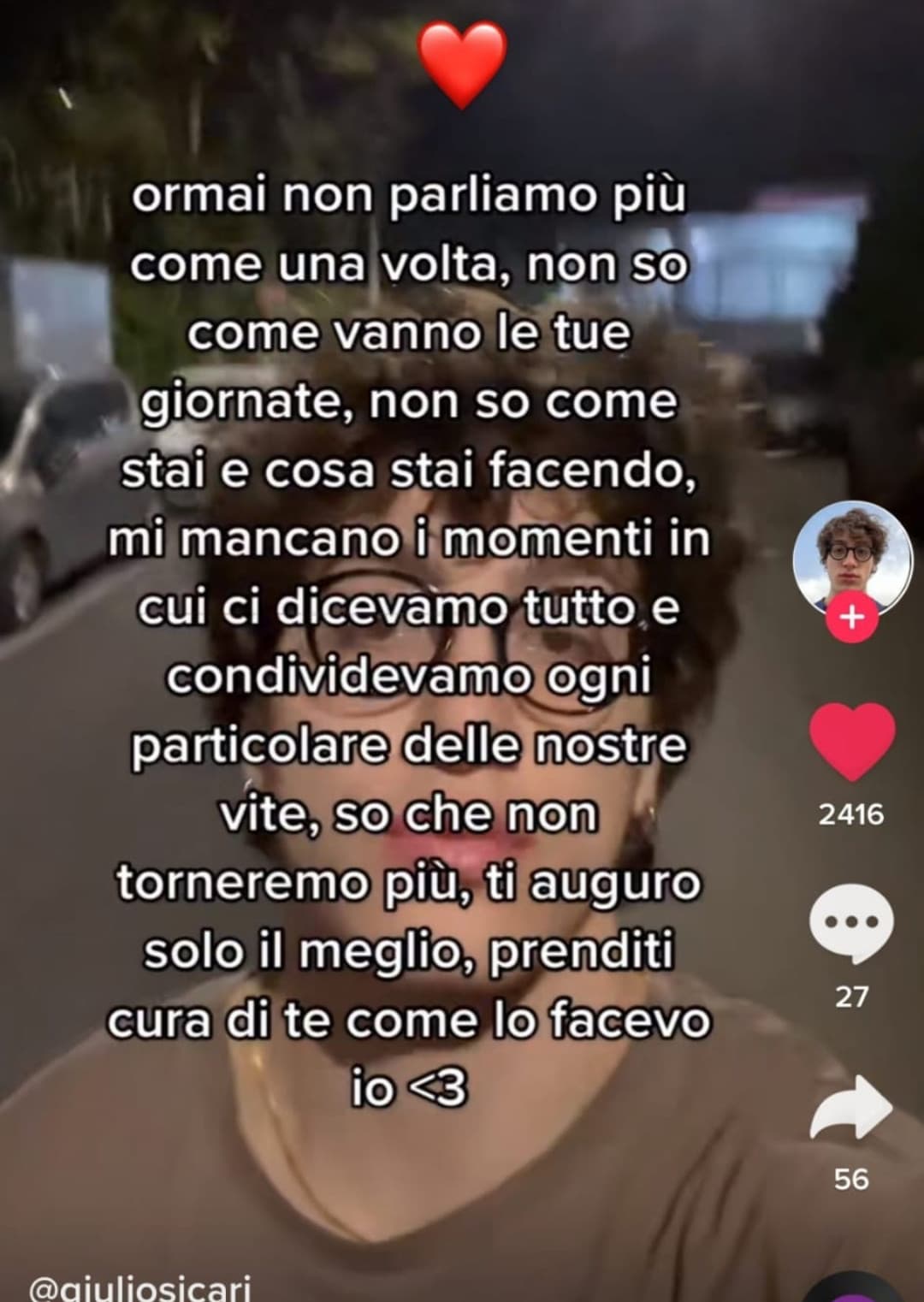 Ha messo questa storia nel finsta palesemente dedicata a me e vi giuro che ho pianto tantissimo soprattutto per la parte dove dice che si prendeva cura di me ma perché deve essere tutto più difficile?