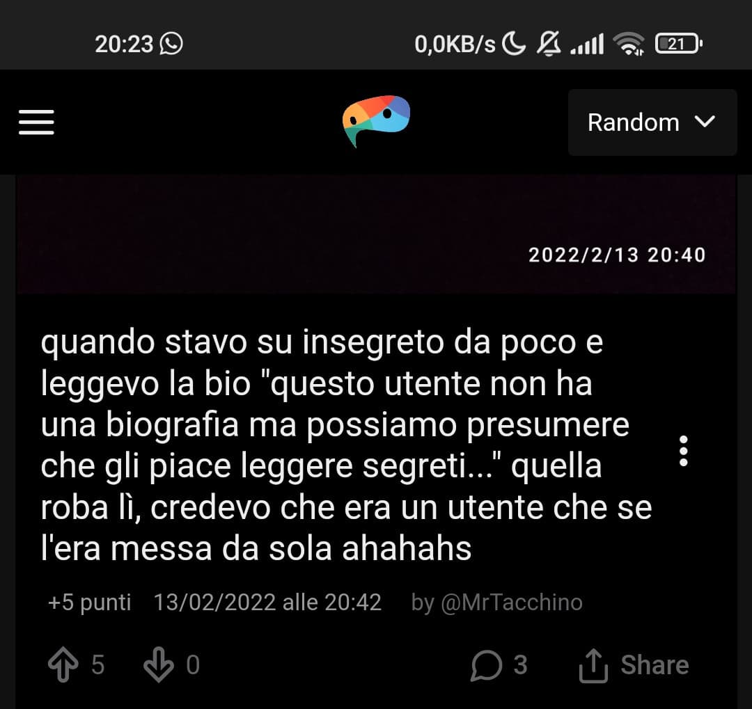 ho appena trovato un mio shout nei random adoro hajsha