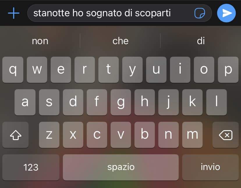 la mia ragazza mi ha lasciata ieri ed io oggi avevo seriamente intenzione di mandarle sto messaggio??vabbè bone la vita è una,vi aggiornerò 