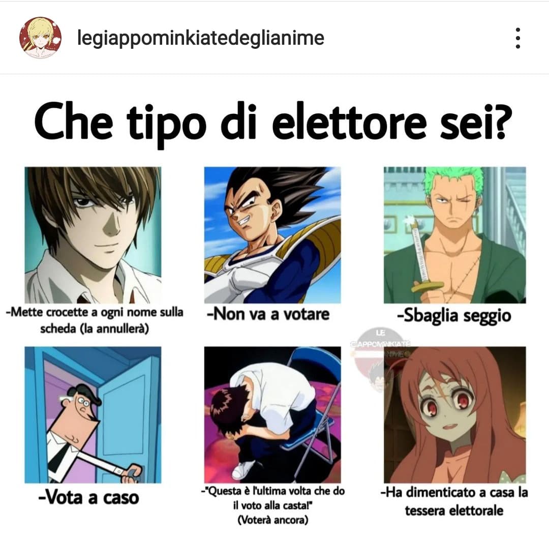 E poi c'è Goku che va a votare 5 Stelle per il reddito 