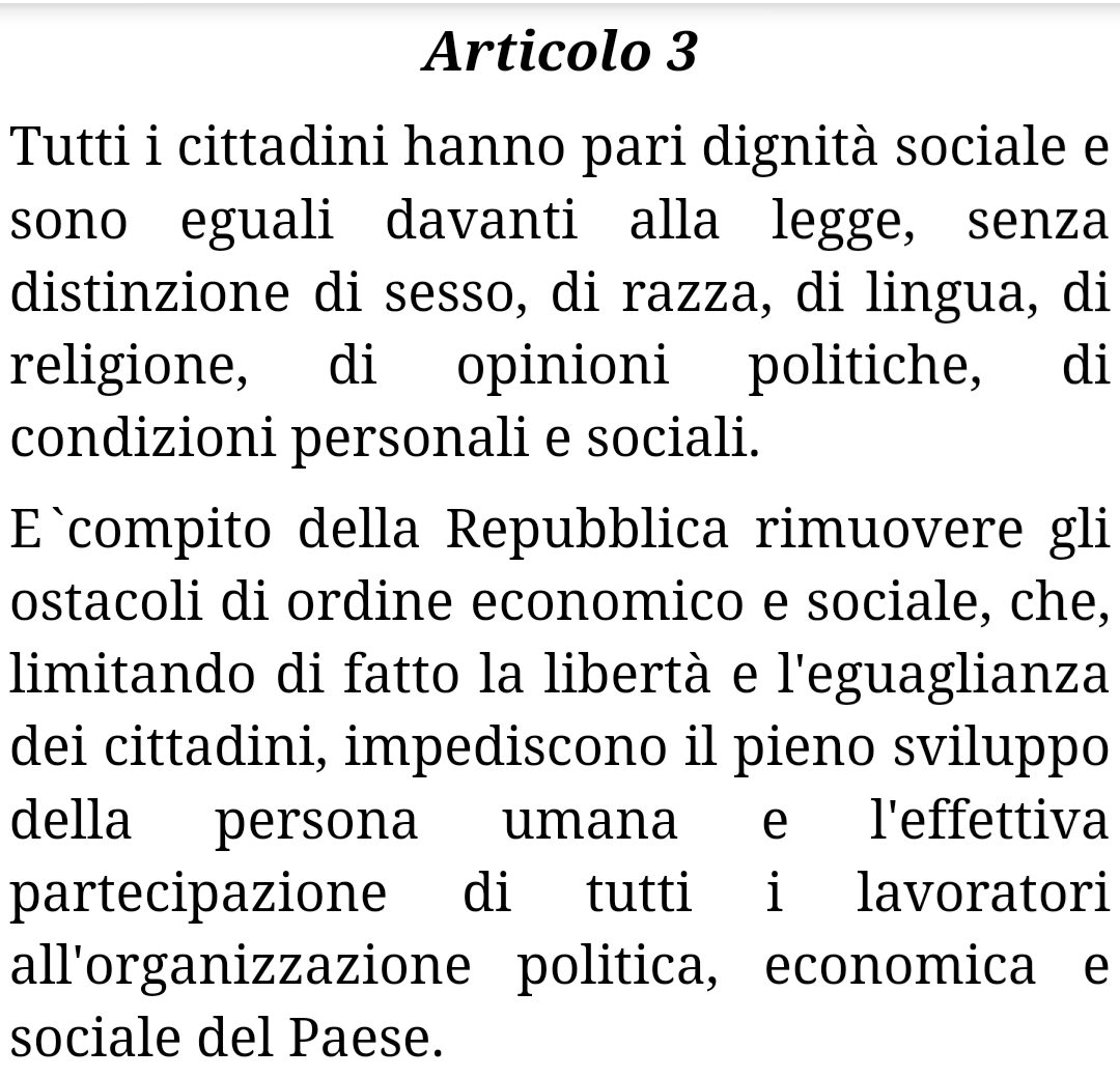 (tranne ai colloqui di lavoro, sul web, nella propria famiglia, a scuola...)