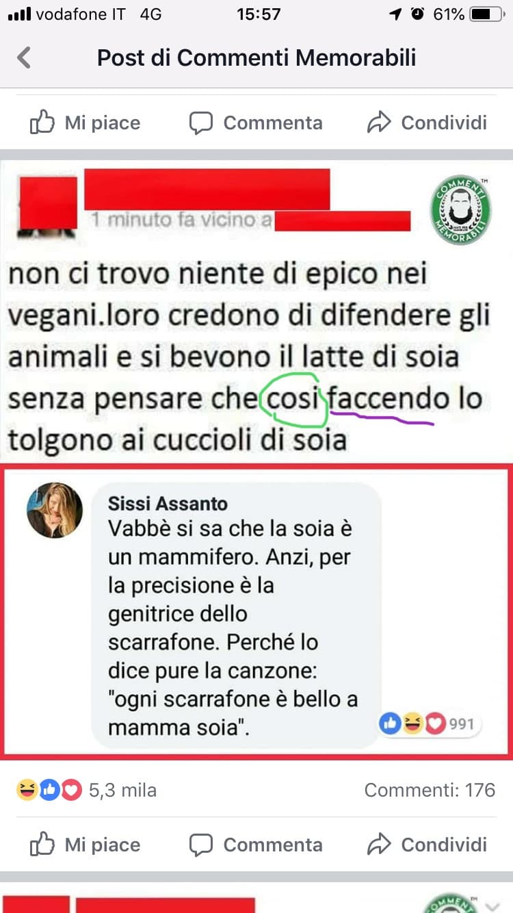 Io non sono né uno scienziato, ne un grande acculturato e tantomeno posso permettermi di correggere la grammatica altrui con troppa arroganza visto che a volte faccio anche io degli errori gravi...MA PORCO IL CLERO QUESTA PERSONA È BRUCIATA FORTE