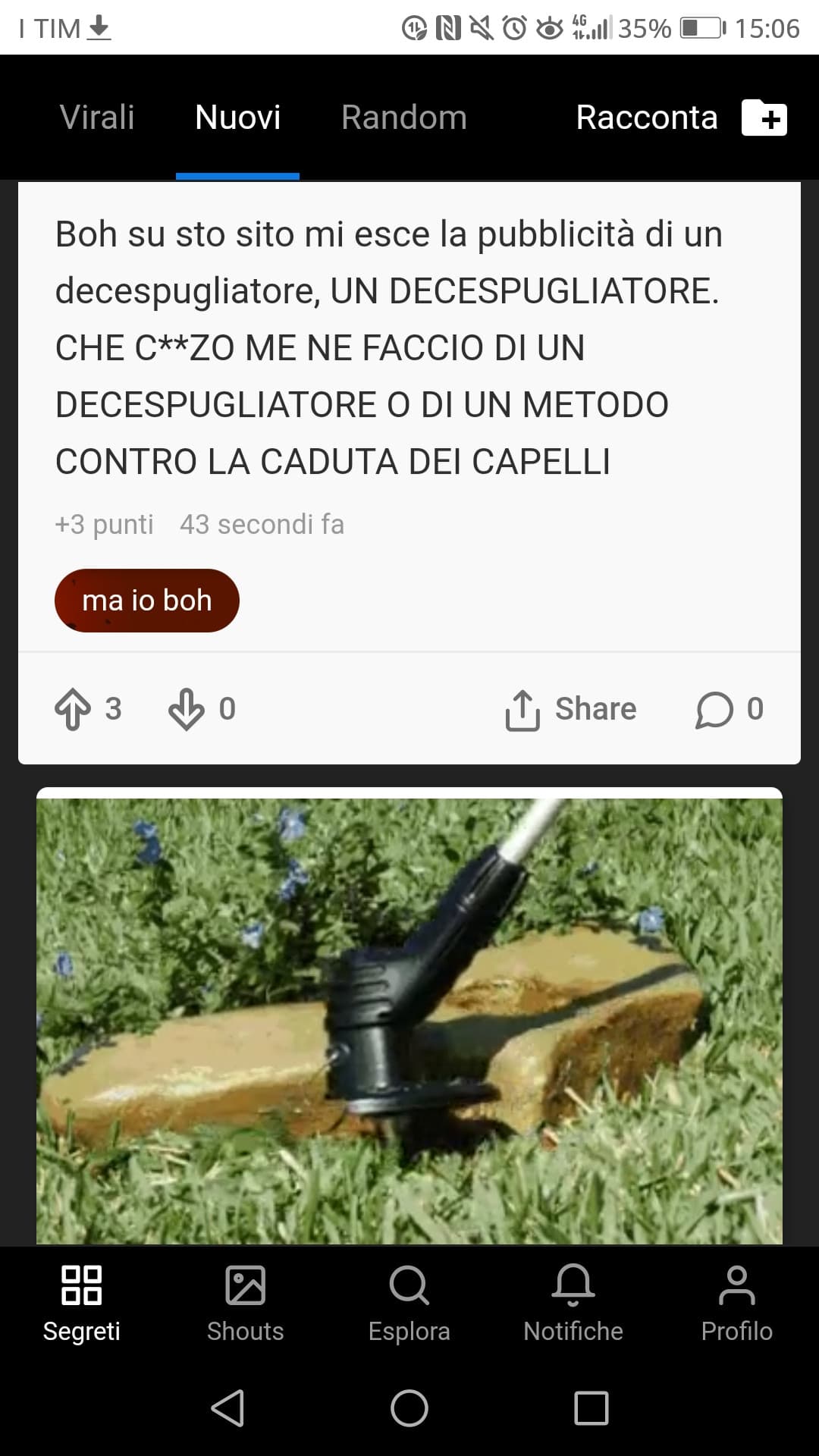 Dopo questa perla vado a fare i compiti.