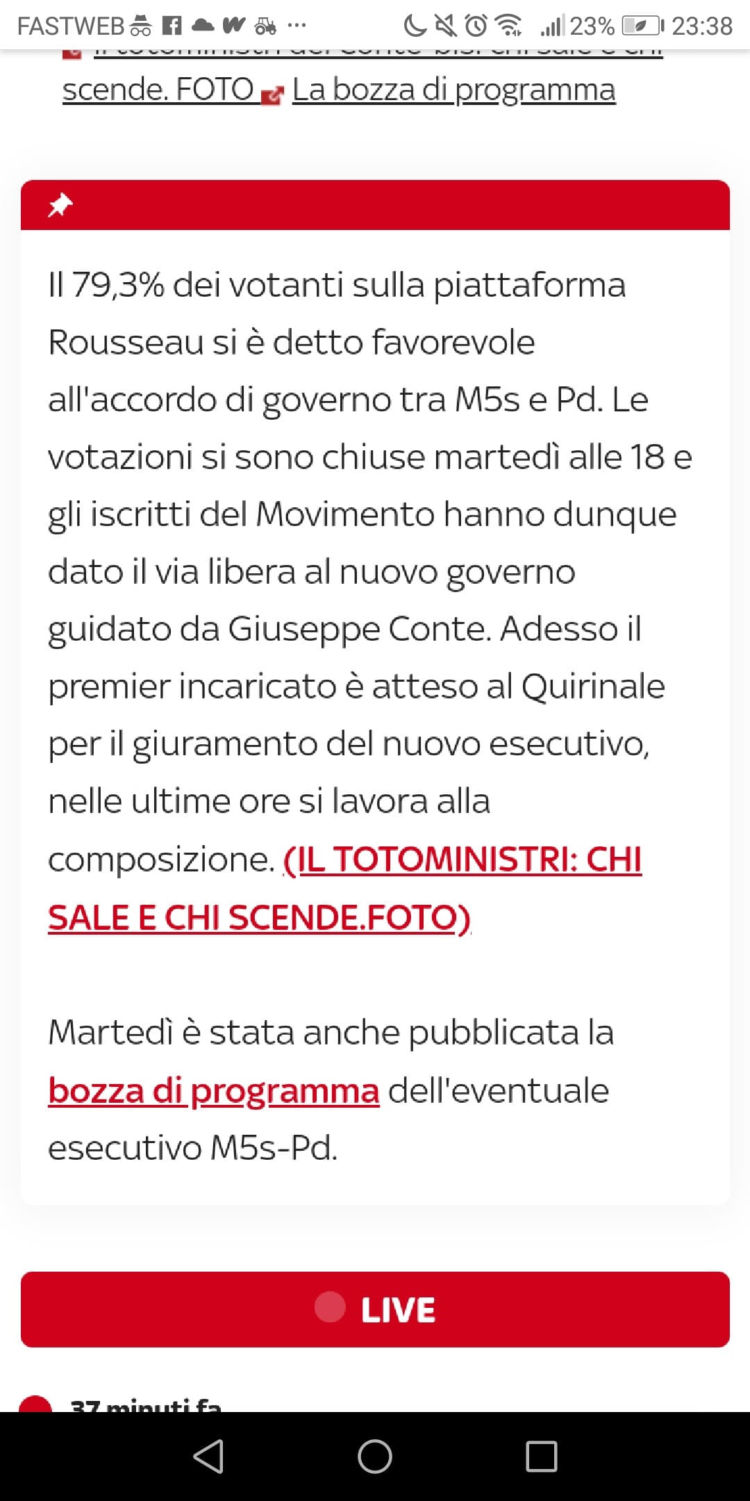 Io ho fatto due anni di diritto e ovviamente non capisco un cazzo... Quindi ora il nuovo governo è ufficialmente in funzione?? 