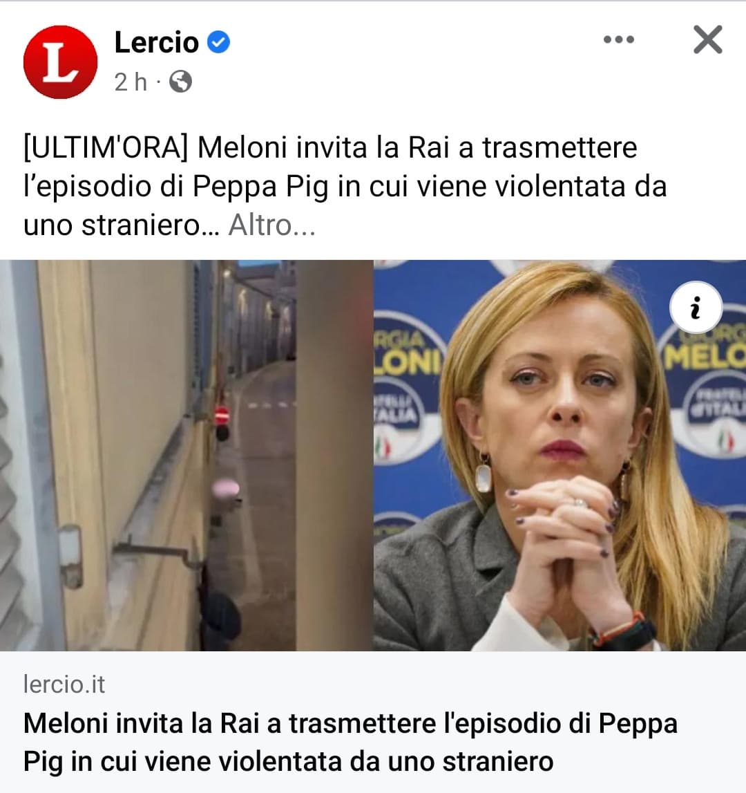 L'episodio sarà poi condiviso direttamente sugli account social della Meloni 