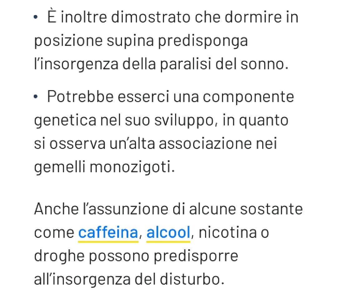 Paralisi del sonno??