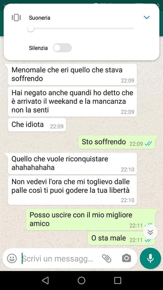 Premetto di aver fatto una grossa cazzata così grande da essere mandato a quel paese, decido di uscire con un mio amico e a na certa il mio telefono inizia a bloccarsi...
E al mio segnale si è scatenato l'inferno.. 