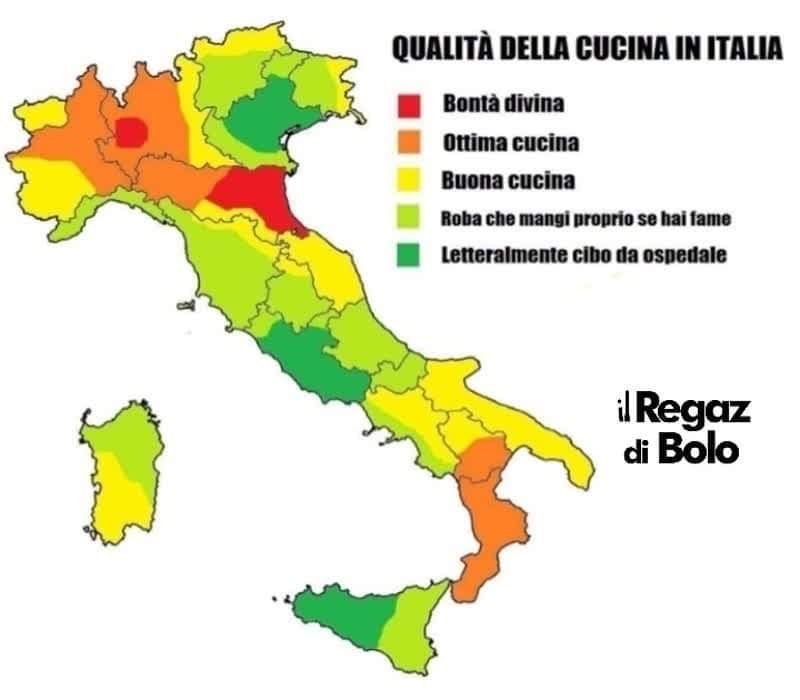 Ironia o meno non concordo affatto. Ogni regione ha le sue prelibatezze e ciò che è "buono" dipende dai propri gusti 