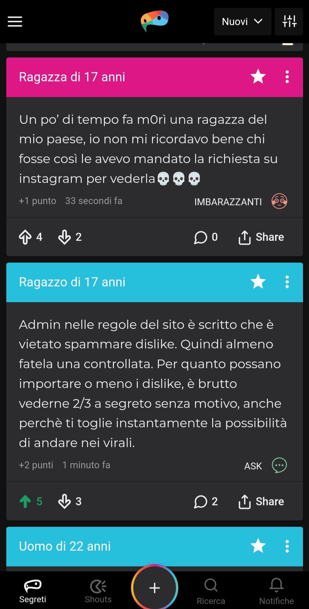 Quei 3 co*lioni che stanno mettendo downvote a tutti da mezz'ora non hanno una vita?