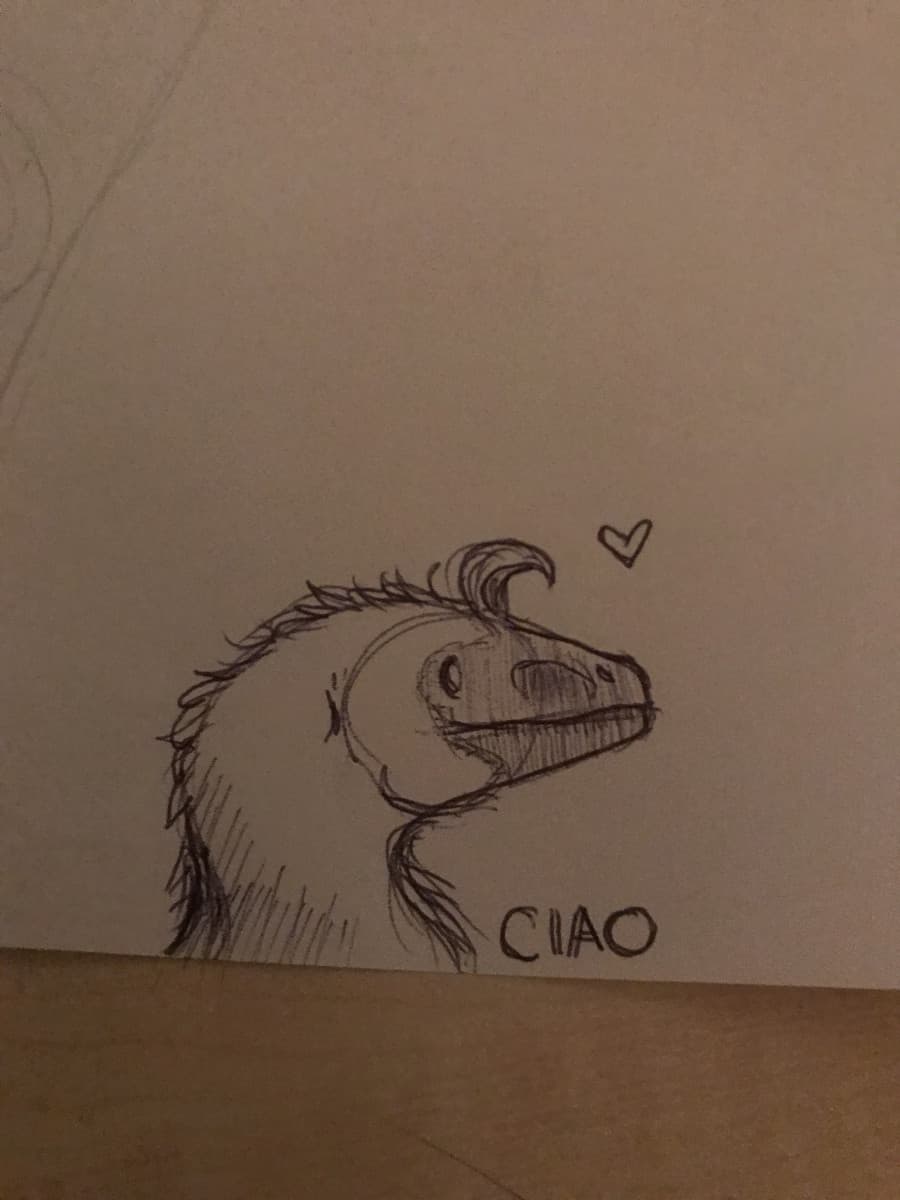 Il cryolophosaurus cute vi augura la buona notte❤️