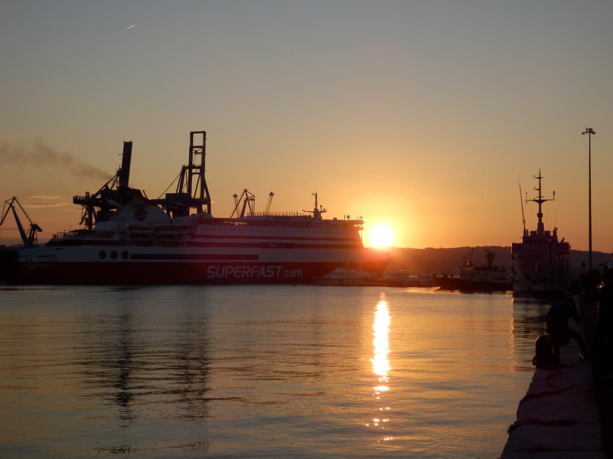 TRAMONTO AL PORTO DI ANCONA