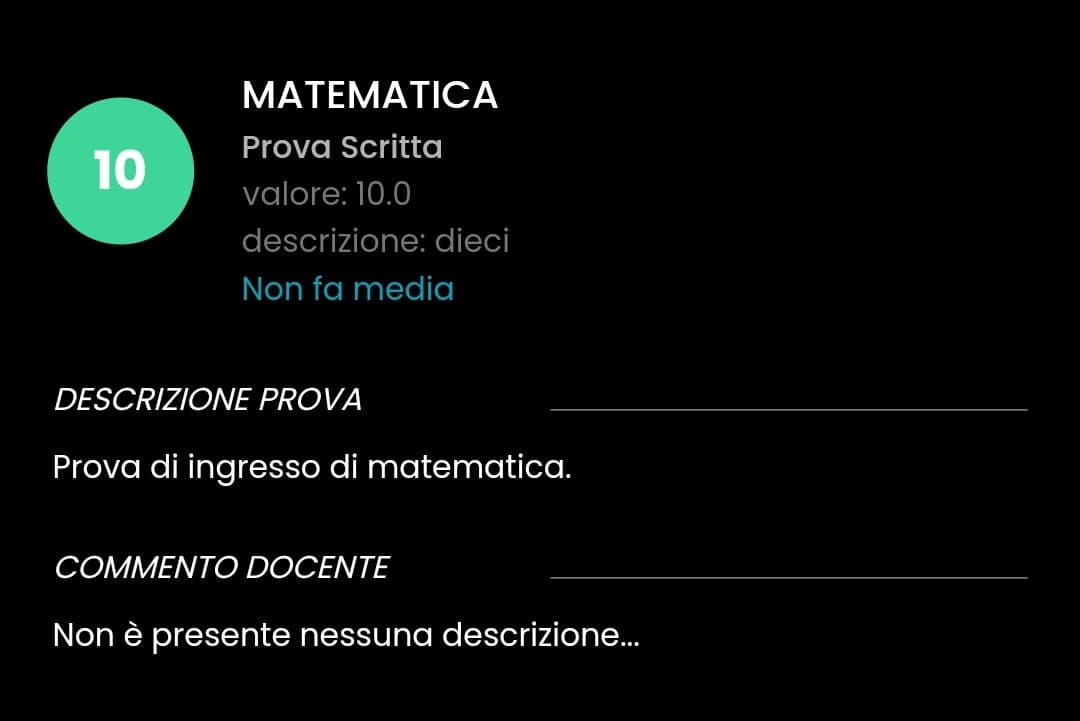 (Foto a caso per flexare il test di ingresso fatto due settimane fa)