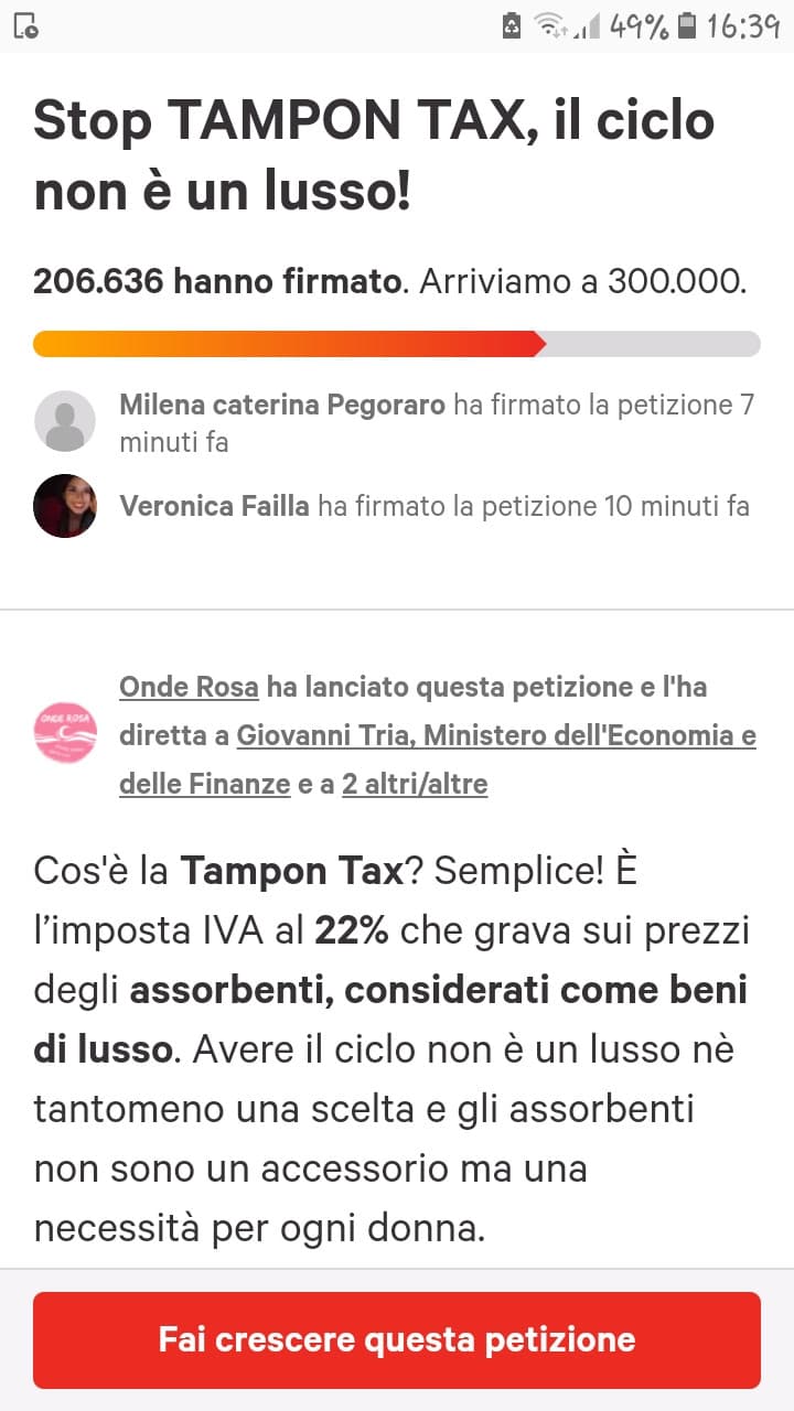 Io invito tutti a firmare questa petizione e metto il link nei commenti