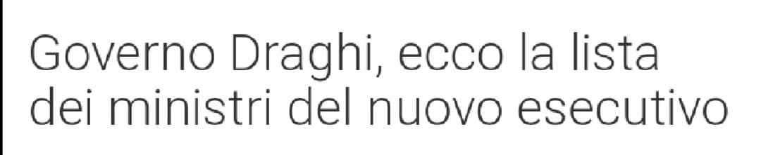 Mario Draghi ha sciolto la riserva e ha reso nota la lista dei ministri, la composizione del governo sarà questa: