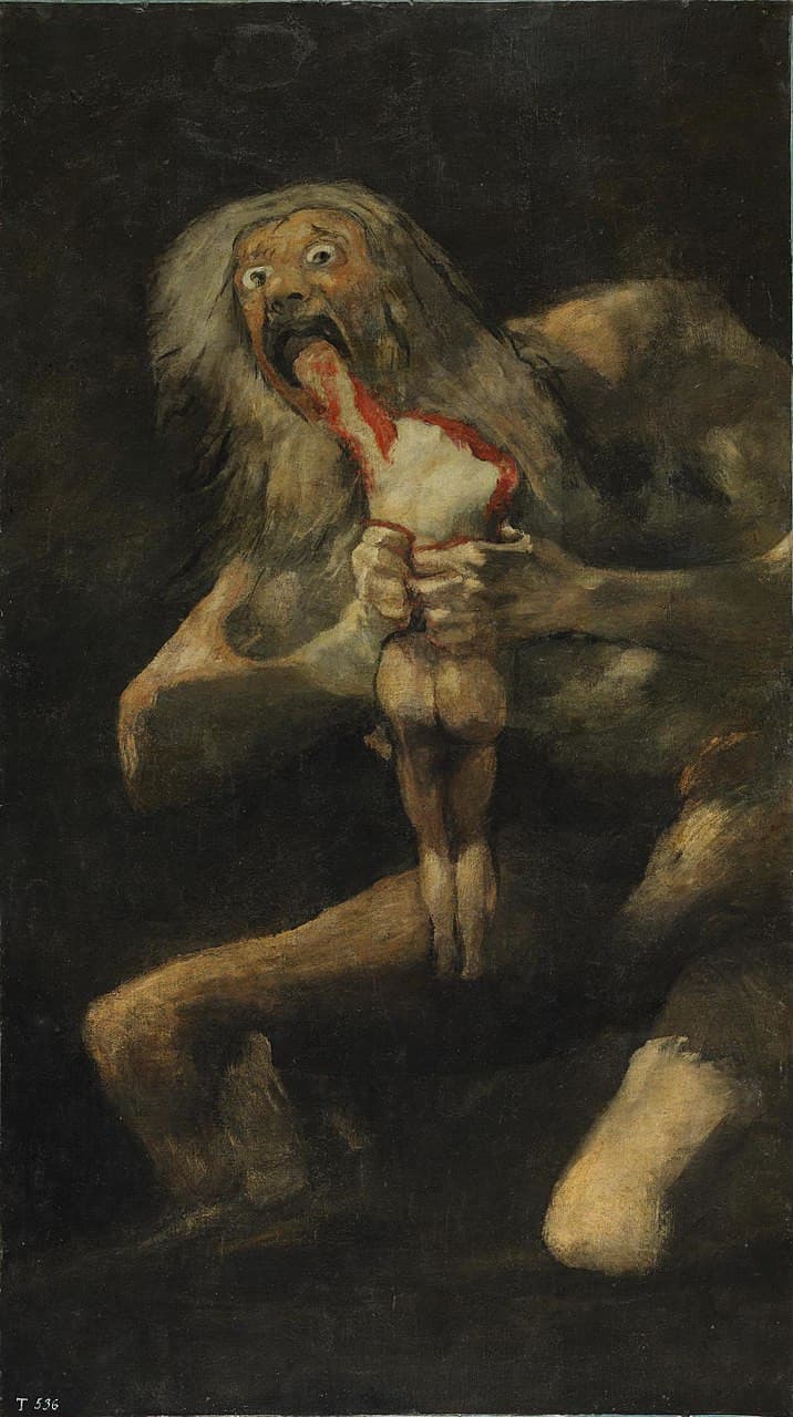 Saturno che divora i suoi figli, Francisco Goya 1819-1823