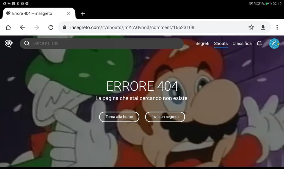 Errore 404