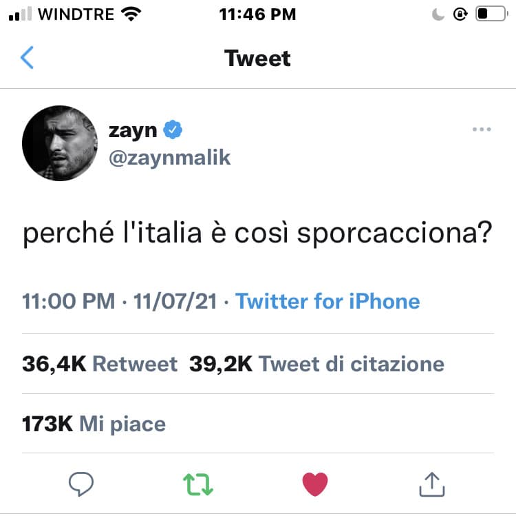 malik sparisce dal mondo per mesi e se ne esce oggi con sto tweet