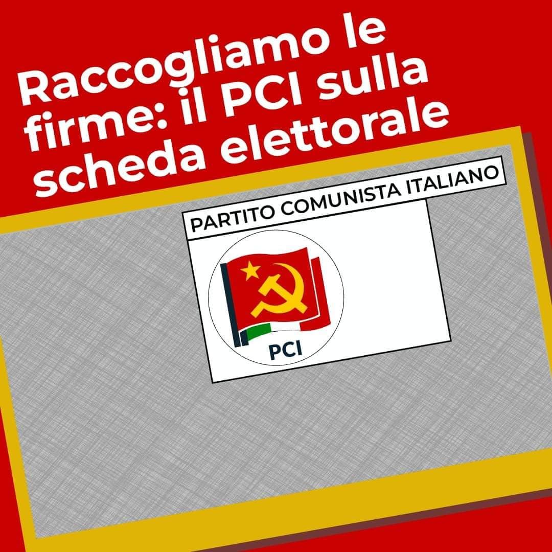 Il Partito Comunista Italiano si sta organizzando per raccogliere le firme e partecipare alle elezioni del 25 Settembre!