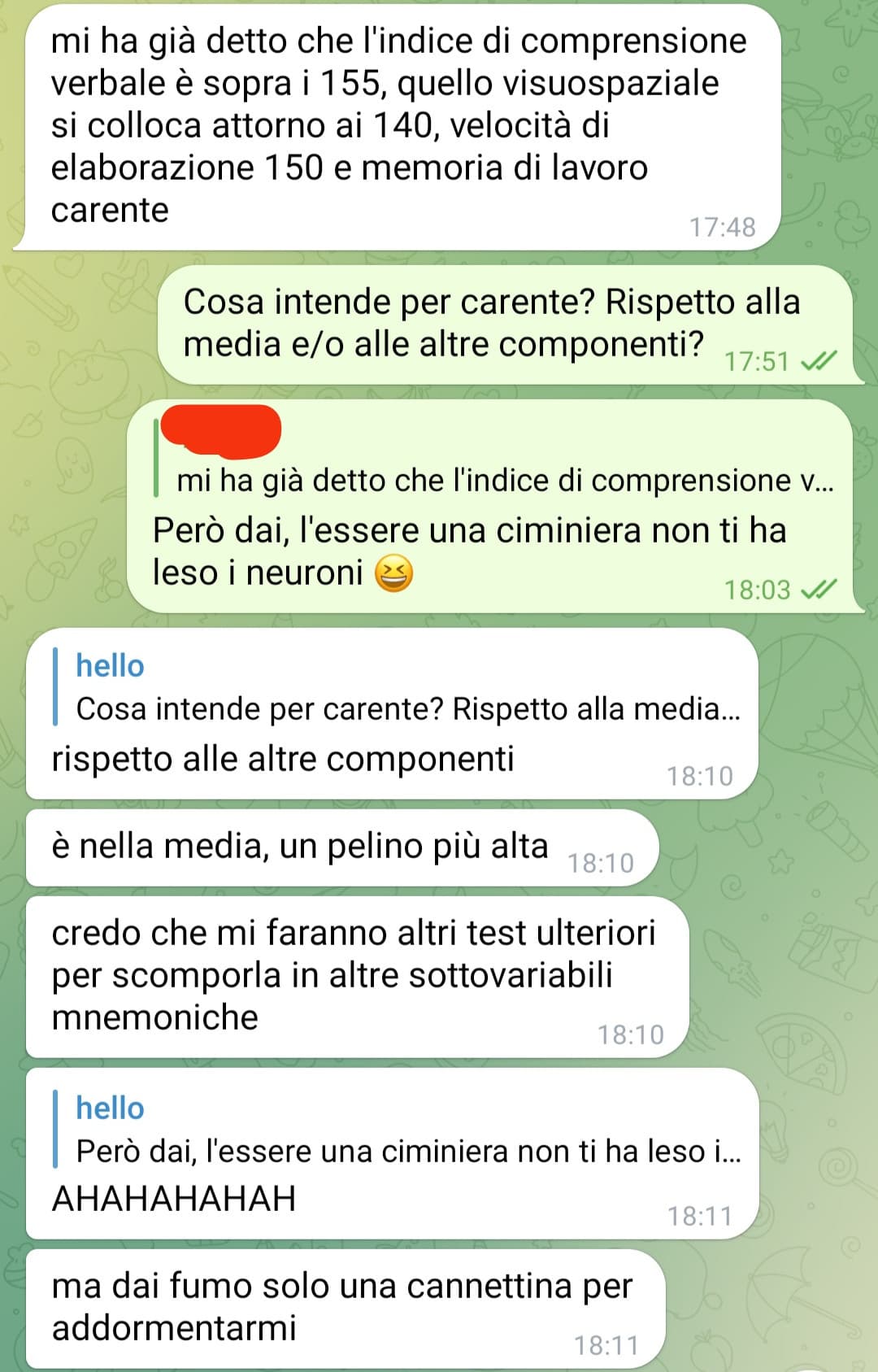 Utenti di insegreto, non abbiate timore: il vostro quoziente intellettivo non diminuirà seppur vi rimpiziate di psicofarmaci o vi droghiate fino all'inverosimile ?