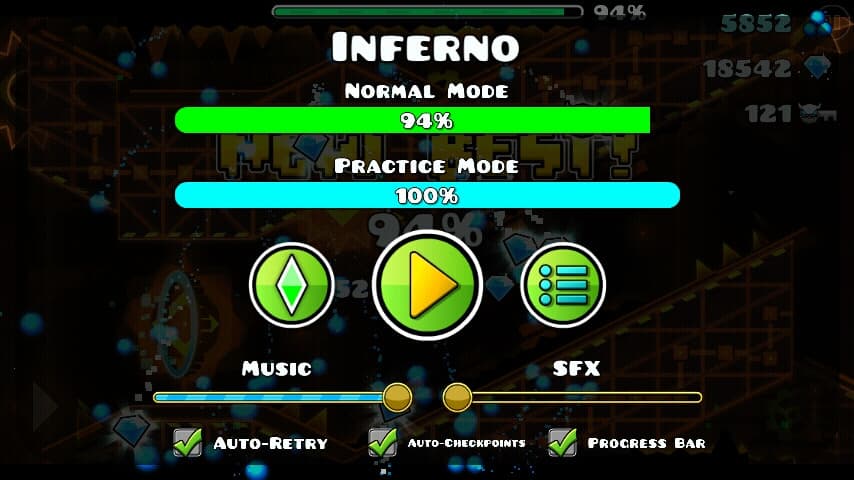 Inferno 94%; (Weekly Demon) (Progress #1)