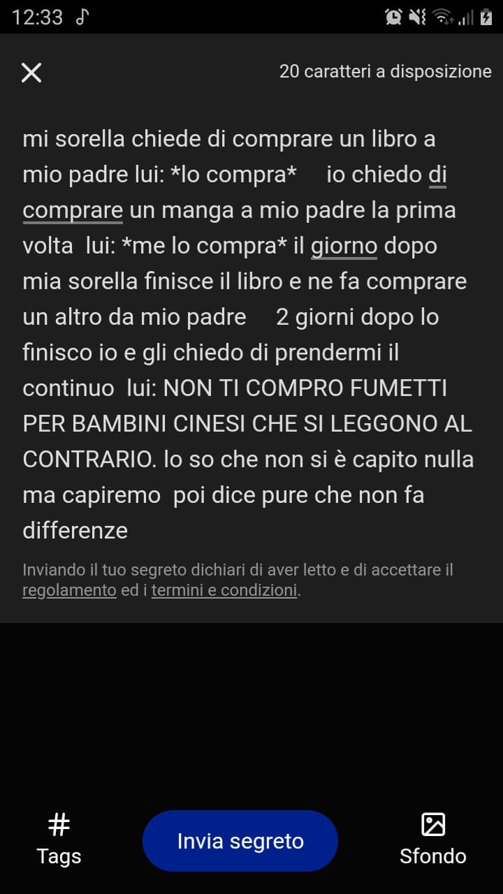 non me lo faceva pubblicare 