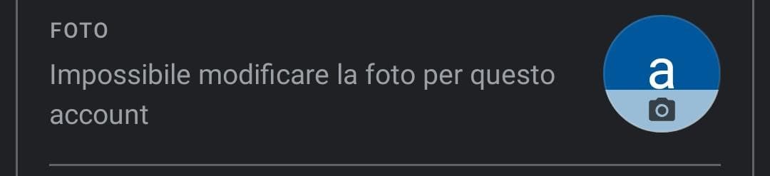 Avete qualche metodo per poter mettere comunque una foto?