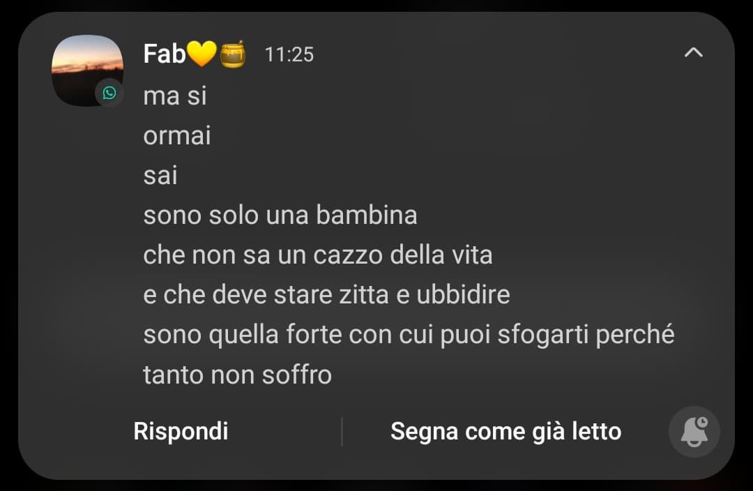 penso che una delle cose più brutte sia voler aiutare una persona e non avere la più palida idea di come fare 