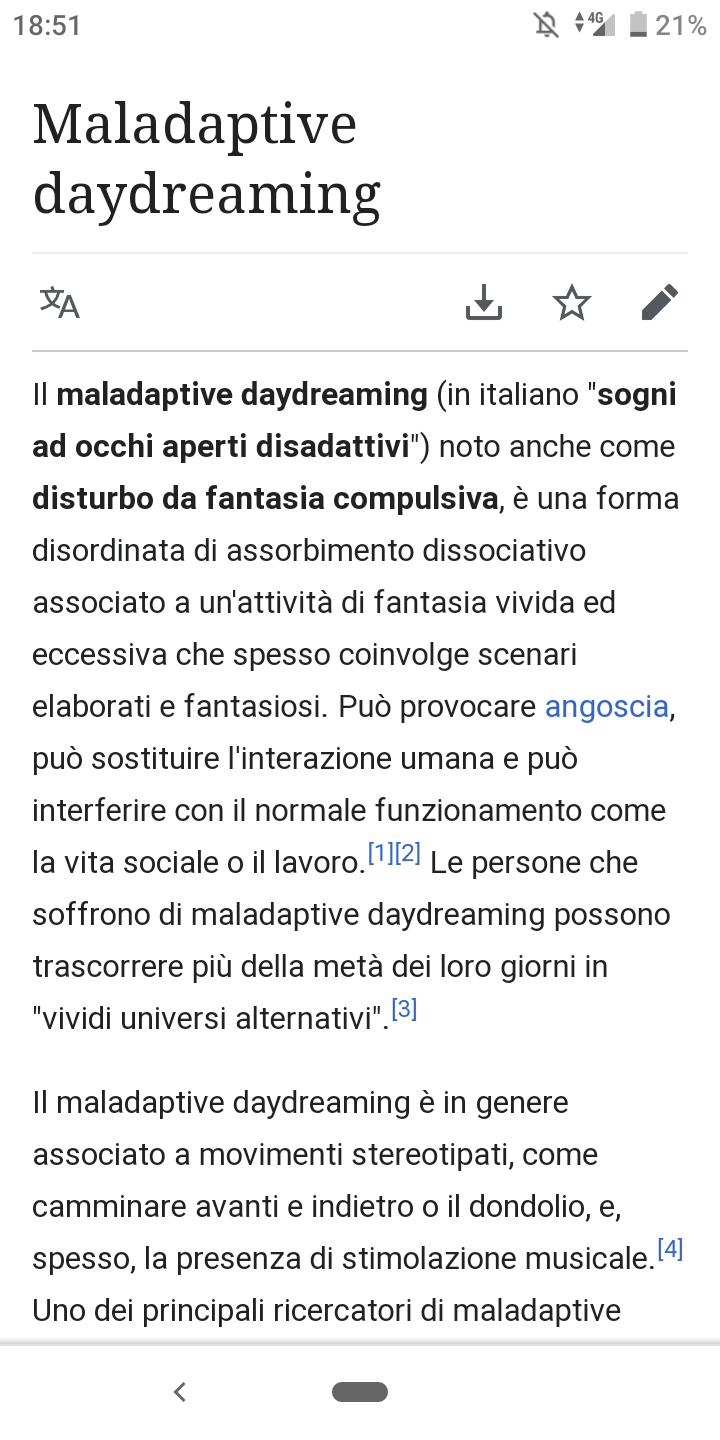 Mi inquieta come ogni possibile sintomo di sta roba sì addica a ciò che faccio/provo