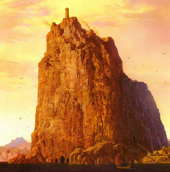 La wiki: “[Casterly Rock] si crede comunemente che ricordi un leone che riposa al tramonto. 
Io: ma non vedo nessun le- ???