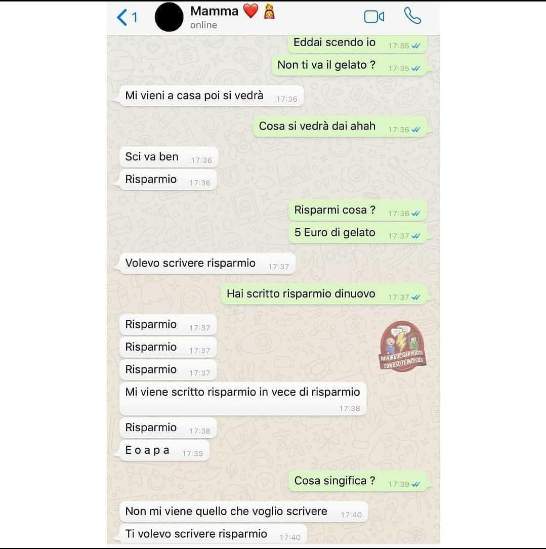 Sta chat l'avevo già letta nel 2017, ma ho riso come una deficente anche sta volta. Che problemi mi affliggono?