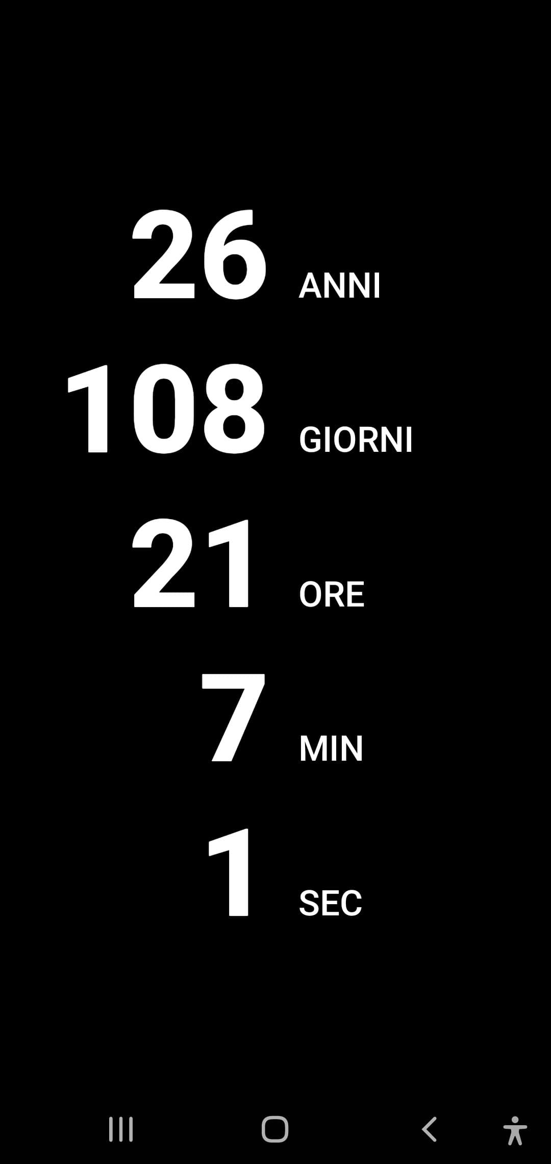 mi dice quando tempo mi resta da vivere. ci crederete o meno. ogni tanto entro e guardo il tempo che scorre