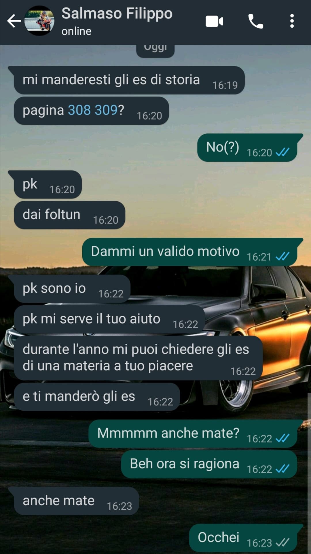 Sono guidato da scambi equi. 