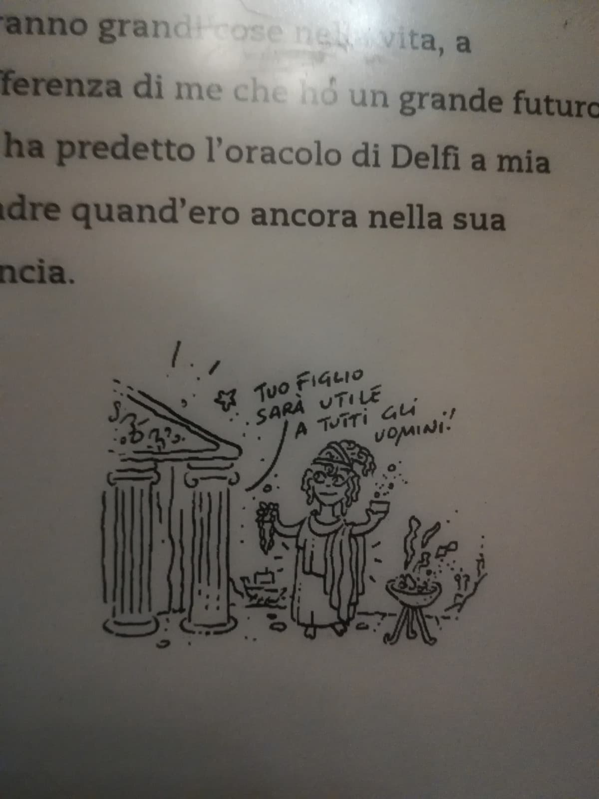 Leggendo un libro su Pitagora per bambini... 