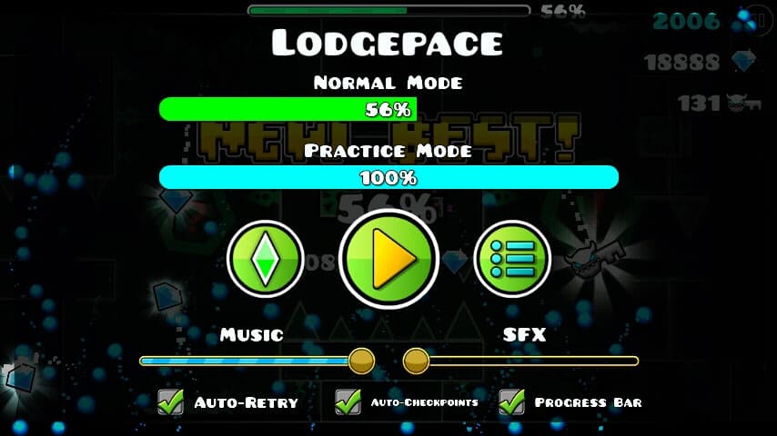 Lodgepace 56%; (Weekly Demon); (Progress #1)