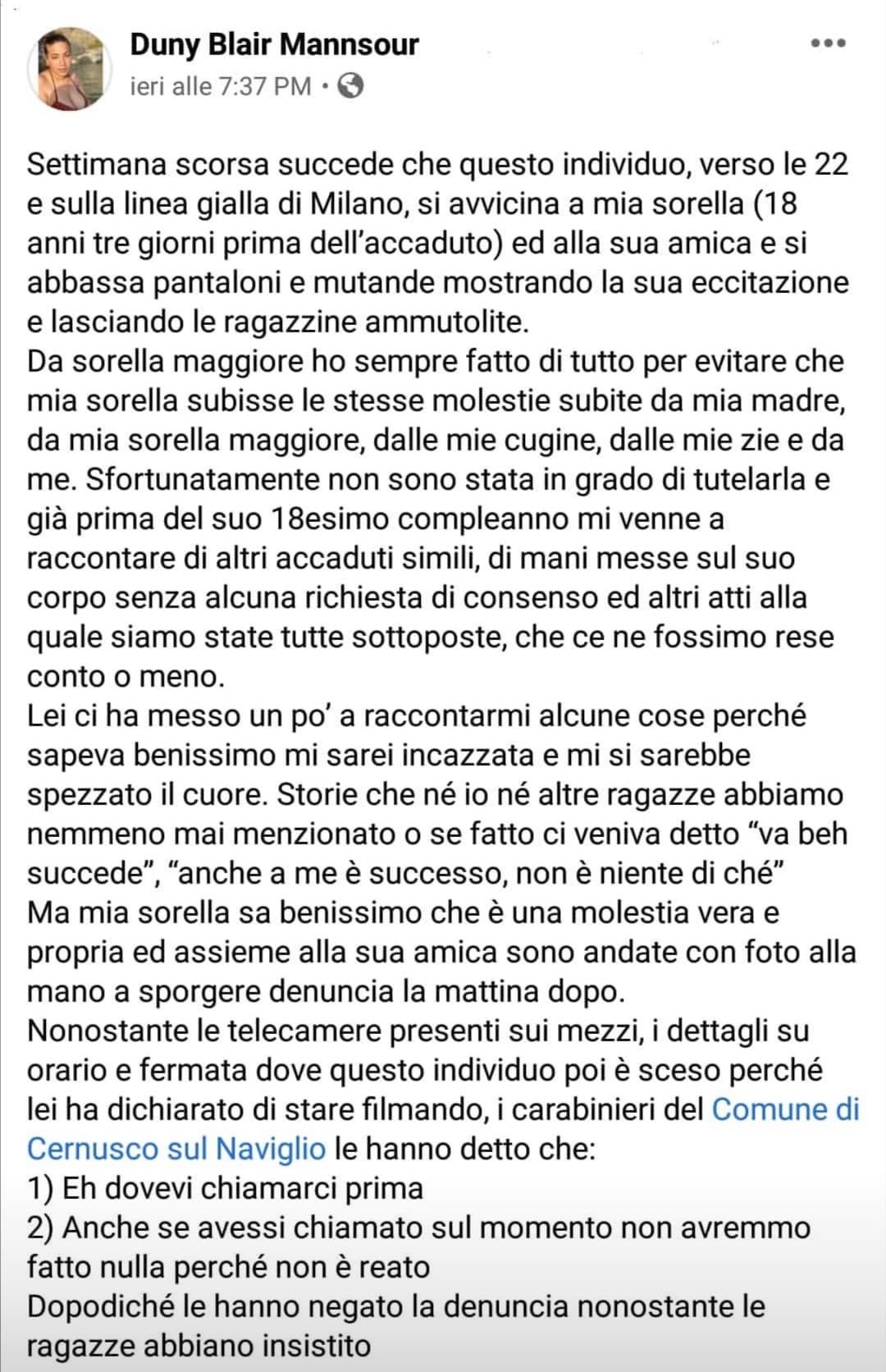 "lE dOnnE orMai sOno pArI aGli uOmIni" "iL fEmMinSmO nN sErVe" "pK nOn sEi anDat* aLla pOliZia"