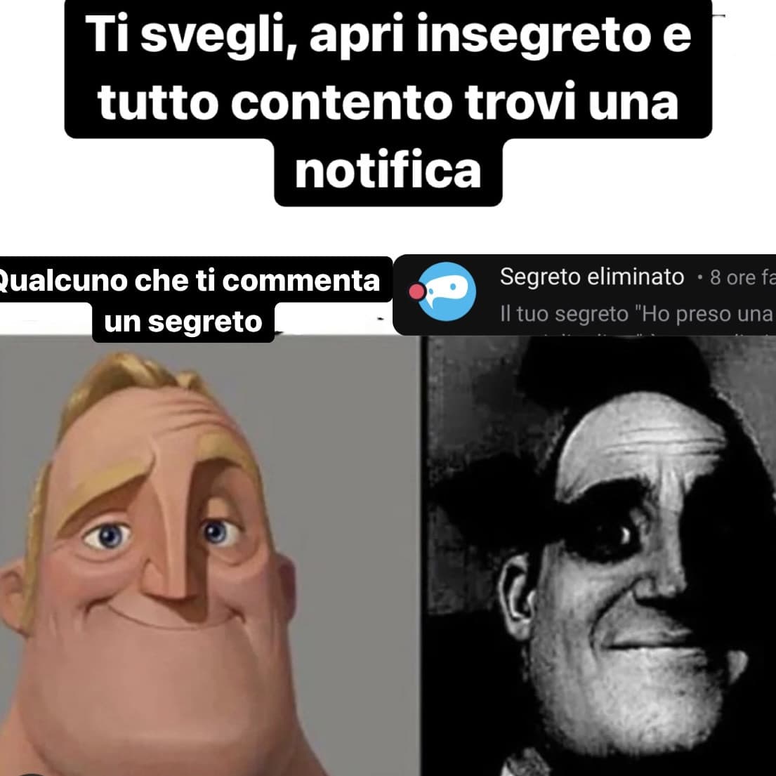 Vi prego mi sono impegnato per farlo ridere con me 