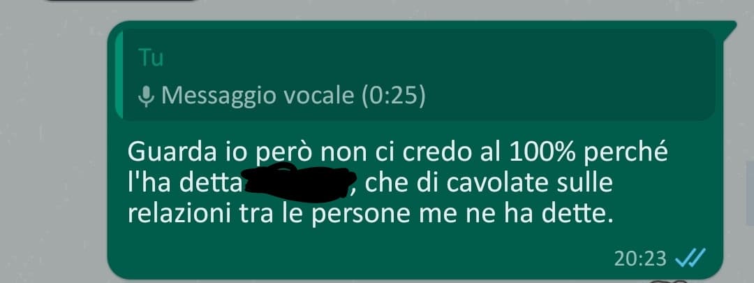 Prima e ultima volta che parlo male di qualcuno in chat, ho una paura assurda che possano fare lo screenshot e inviarlo ai diretti interessati :,-)